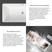 Ванна Wellsee Pure BY Wellsee 166x77 230703003 (отдельностоящая ванна белый глянец/матовый черный, экран, ножки, сифон-автомат матовый черный)