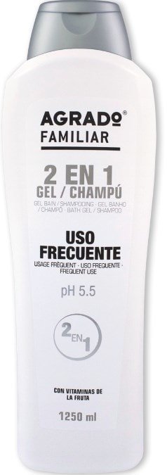 

Agrado Гель для душа Bath Gel & Shampoo Familiar 2 in 1 1250 мл