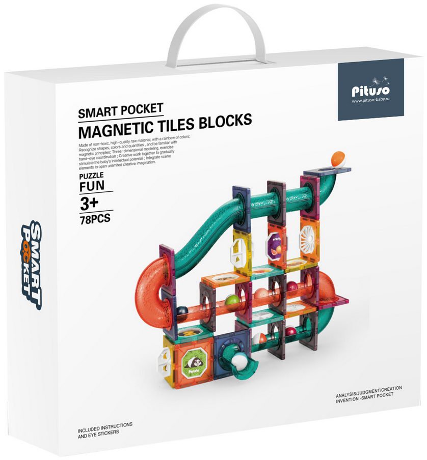 

Магнитный конструктор Pituso С шариками HW21005980 (78эл)