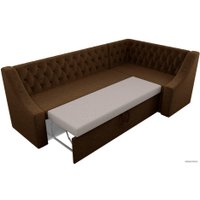 Угловой диван Лига диванов Мерлин 100452 (коричневый)