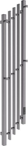 Полотенцесушитель Маргроид Ferrum Inaro Cascade СНШ профильный 120*5*20 Графит, скрытого монтажа, таймер справа