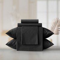 Евро комплект постельного белья Verossa Stripe Евро 929793 (50x70, 2шт, 70x70, 2шт, Black)