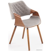 Стул с подлокотниками Halmar K396 (серый/орех)