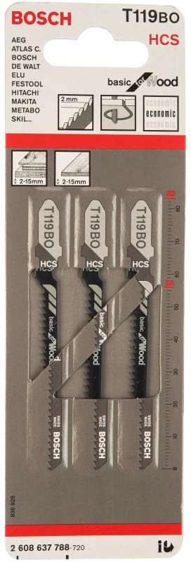 

Набор пильных полотен Bosch T119BO 2608637788 (3 шт)