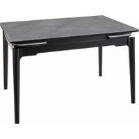 Кухонный стол Signal Sento 120-180/80 (серый лак/черный)