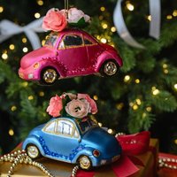 Елочная игрушка Goodwill Xmas 2024 Автомобиль YA 92645_2 (розовый)