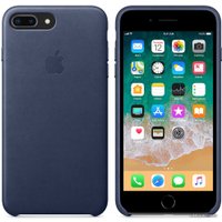 Чехол для телефона Apple Leather Case для iPhone 8 Plus / 7 Plus Midnight Blue