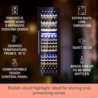 Винный шкаф Klarstein Vinsider 89 Built-In Trio (черный)