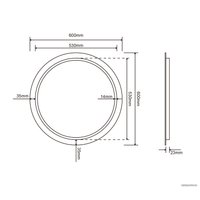  Roxen Зеркало Brimen 510195-60 60х60