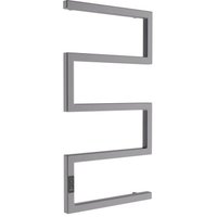 Полотенцесушитель Маргроид Ferrum Snake СНШ профильный 80*50 Графит, скрытого монтажа, таймер слева