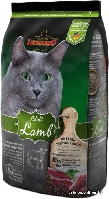 Сухой корм для кошек Leonardo Adult Lamb 15 кг