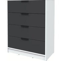 Комод Интерлиния Концепт КТ-К80 Глосс (белый платинум/пепел)