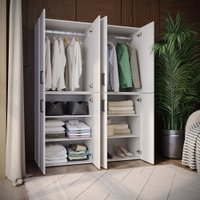 Шкаф распашной Mio Tesoro Tandem К3 (белый)