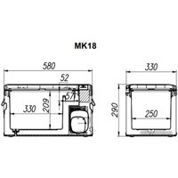 Компрессорный автохолодильник Alpicool MK18 (без адаптера 220В)