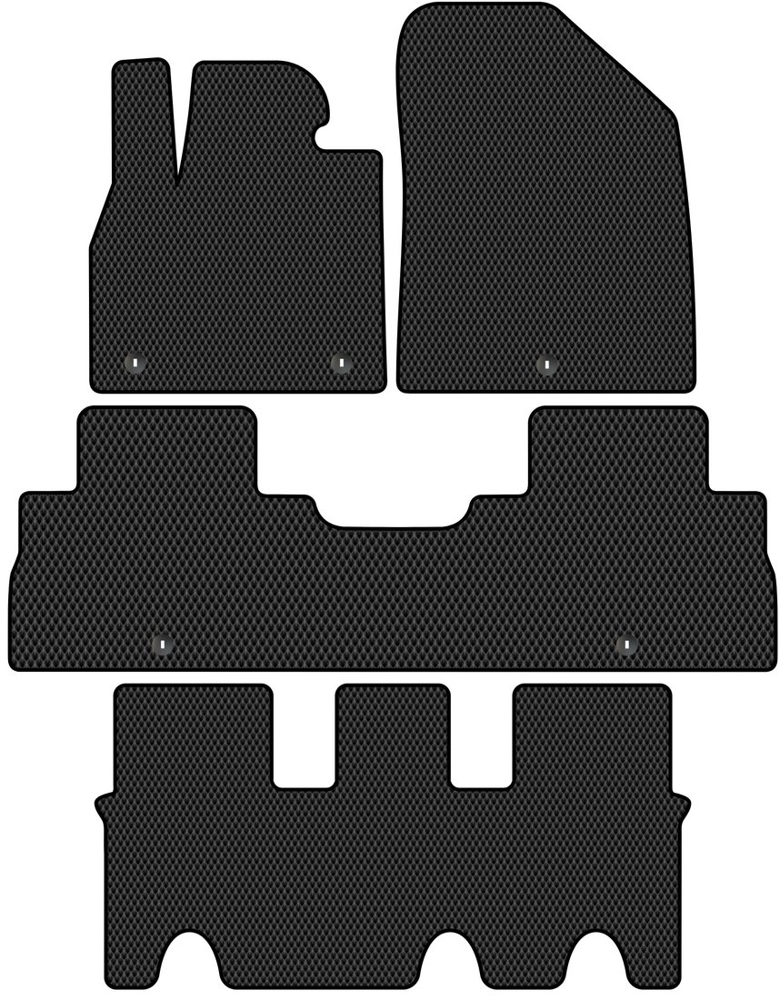 

Комплект ковриков для авто Alicosta Hyundai Palisade (suv / LX2) 2018 - Н.В. +3 ряд (черный, ромб)