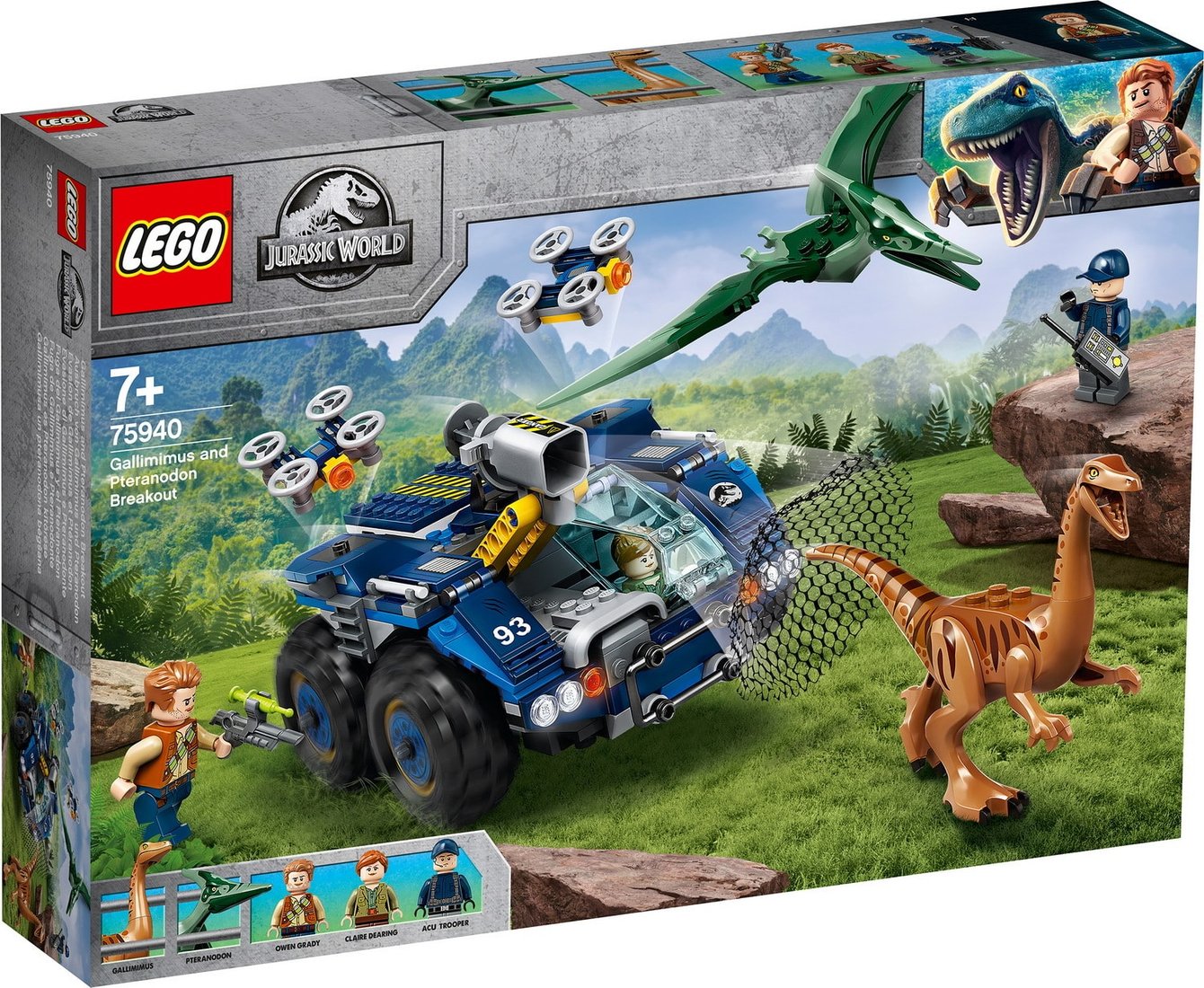 

Конструктор LEGO Jurassic World 75940 Побег галлимима и птеранодона