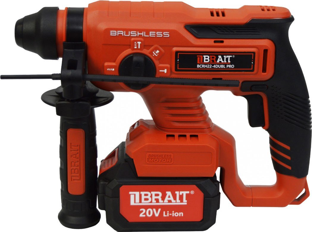 

Перфоратор Brait BCRH22-4DUBL PRO (с 2-мя АКБ, кейс)