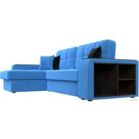 Угловой диван Лига диванов Брюссель левый 110649L (велюр голубой)