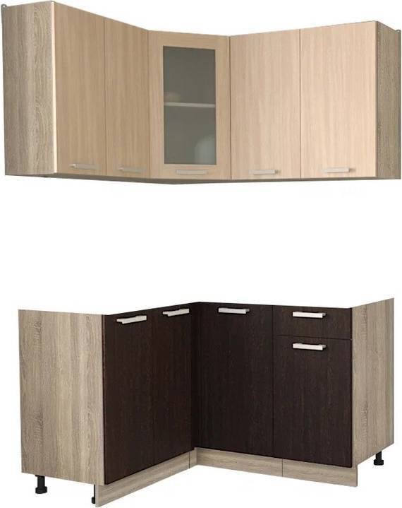 

Готовая кухня Интерлиния Мила 12x14 без столешницы (дуб молочный/дуб венге)