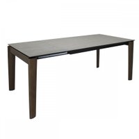 Кухонный стол Виста Бонн-ок HPL 85x138/185 (камень бежевый+черный/дуб олово)