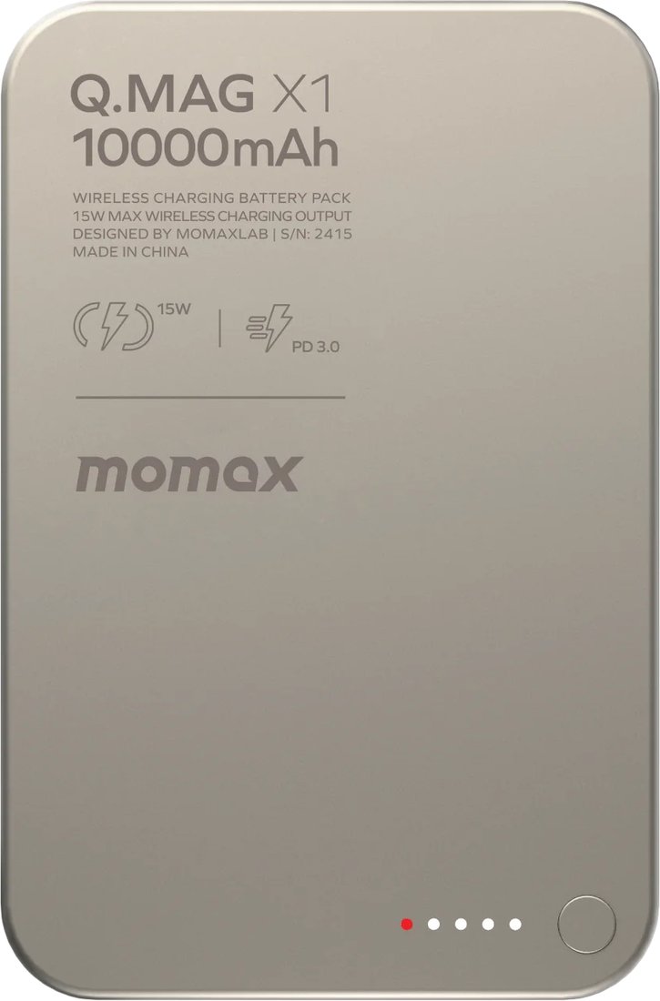 

Внешний аккумулятор Momax Q.Mag X1 Magnetic IP117A 10000mAh (титановый)