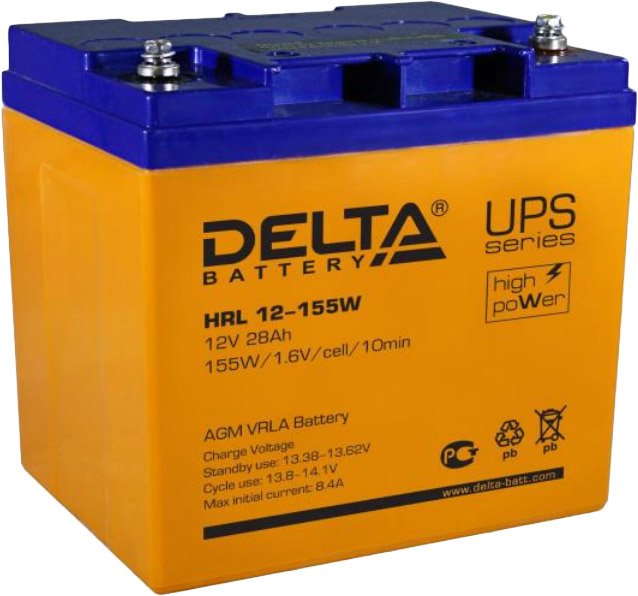 

Аккумулятор для ИБП Delta HRL 12-155W (12В/28 А·ч)