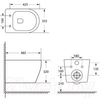 Унитаз подвесной Lauter Sulzdorf + Breez 21GN7072BM (белый с микролифтом)