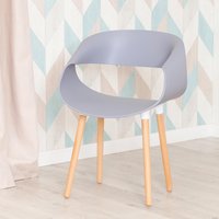 Стул с подлокотниками TetChair QXX mod. C1058 (серый/натуральный)