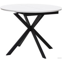 Кухонный стол Мебель Импэкс Leset Капри (черный/стекло белое)