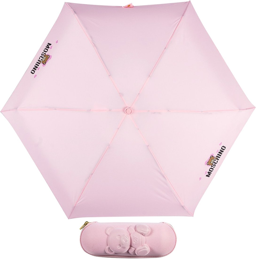 

Складной зонт Moschino 8042-superminiN Shadow Bear Pink