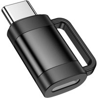 Адаптер Hoco UA31E USB Type-C - Lightning (черный) в Бресте
