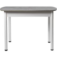 Кухонный стол ВВР ЛДСП Раздвижной (камень светлый/прямое белый)