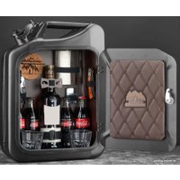 Подарочный набор Экспедиция Канистра - бар 20 л (черный, кожа)