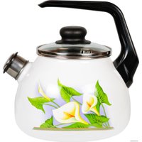 Чайник со свистком СтальЭмаль Каллы 4с210я
