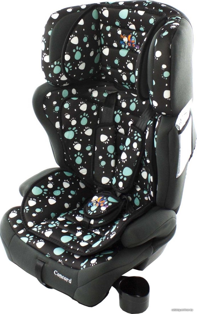 Детское автокресло ForKiddy Concord (черный с лапками)