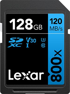 

Карта памяти Lexar High-Performance 800x SDXC LSD0800128G-BNNNG 128GB