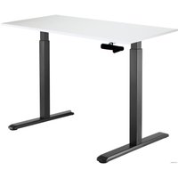 Стол для работы стоя ErgoSmart Manual Desk 1380x800x18 мм (альпийский белый/черный)