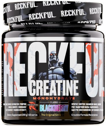 Моногидрат креатина Reckful Creatine monohydrate (ежевика, 200г)