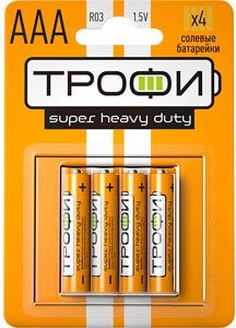 

Батарейка Трофи Super Heavy Duty AAA 4 шт C0033712