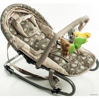 Шезлонг ForKiddy Enjoy Plus (бежевый круги)