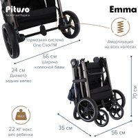 Детская коляска Pituso Emma ET6 (темно-синий)