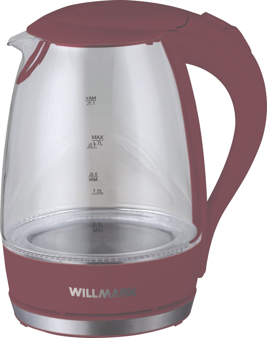 

Электрический чайник Willmark WEK-1708G (бордовый)