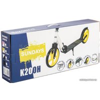 Двухколесный подростковый самокат Sundays K200H (черный)