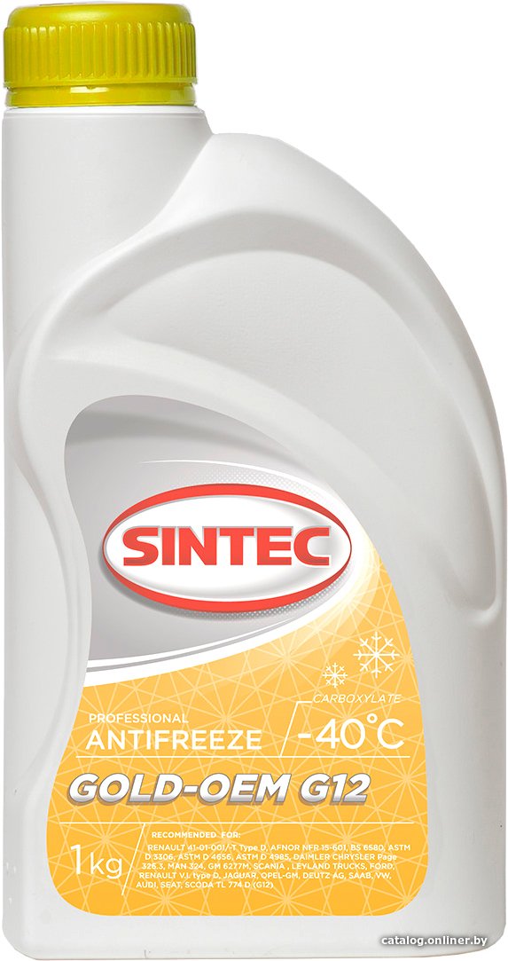 Антифриз Sintec Gold-OEM G12 (1кг, желтый)