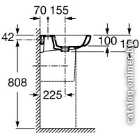 Умывальник Roca Meridian 65x46 (327241000)