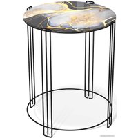 Журнальный столик Sheffilton SHT-CT53 (черный алмаз/черный муар)