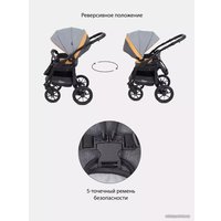 Универсальная коляска Rant Patio (3 в 1, 02, серый/желтый)