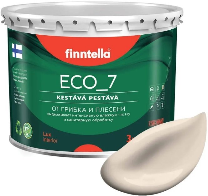 

Краска Finntella Eco 7 Silkki F-09-2-3-FL101 2.7 л (бежевый)