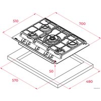 Варочная панель TEKA GZC 75330 XBN (коричневый)