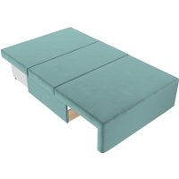 Диван Лига диванов Лагуна (велюр бирюзовый/кант велюр бежевый)